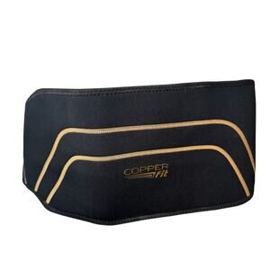 Copper Compression Back Brace - Copper Infused Orthopedic Size XL Unisex Black